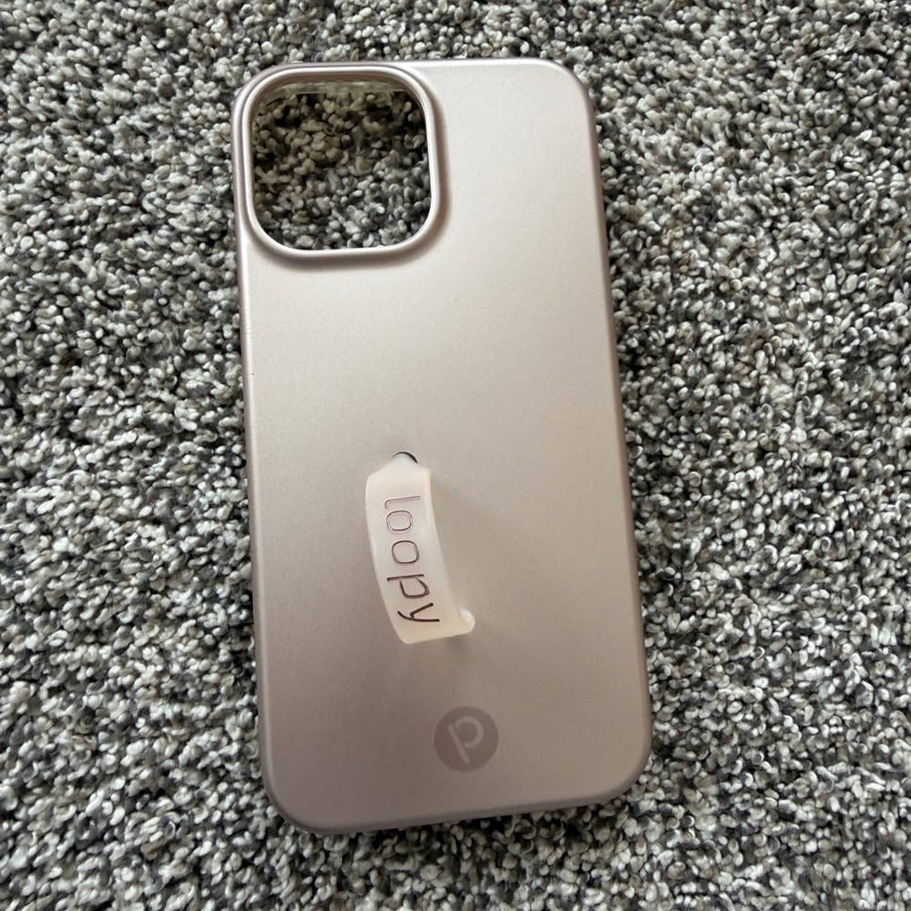 iphone 13 pro maxLoopy Case Metallic Rose Gold Phone Case with Loop Grip